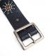 HTC ̎Î ٥ Oval Studs&Emboss Police Stingray Belt / Black