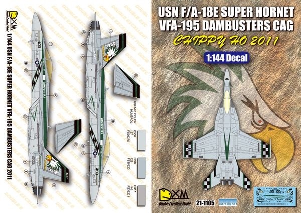 DXM 21-1105 1/144 アメリカ海軍 F/A-18E VFA-195 ダム