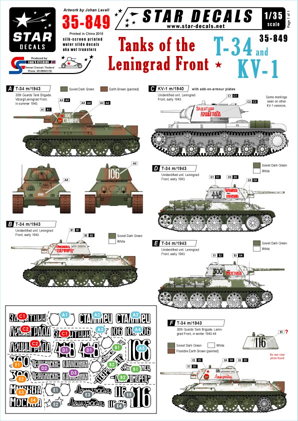 ǥ 35-849 1/35 ˥󥰥顼 T-34,KV-1