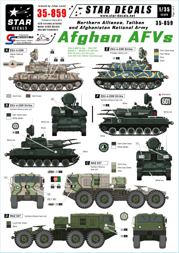 ǥ 35-859 1/35 եAFV- Ʊ/Х/ե̱Φ ZSU-23-4, BRDM-2, BRDM-2 Sagger, MAZ 537, BTR-70