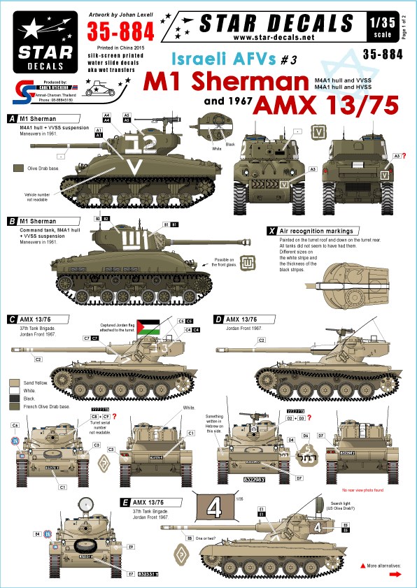 ǥ 35-884 1/35 饨 AFV #3 M1 㡼ޥAMX 13/75