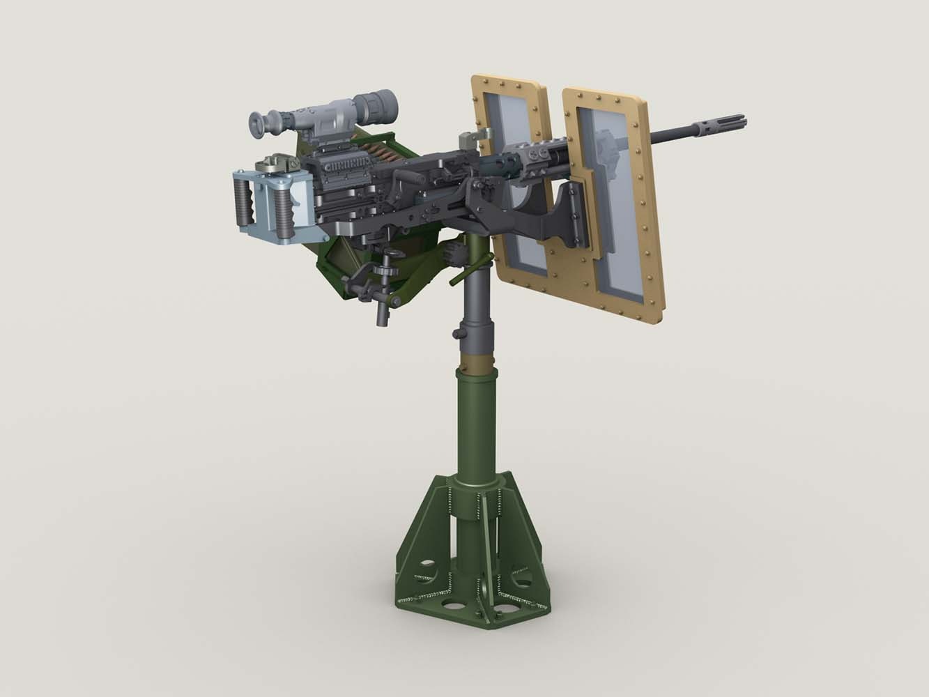 レジェンド LF3D071 1/35 M2重機関銃 汎用ペデスタル マウント・ガン