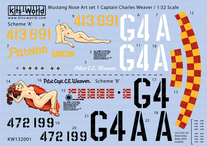 ���åĥ��� KW132001 1/32 P-51D '�ѥå����若��' ���㡼�륺��E���������С������赡