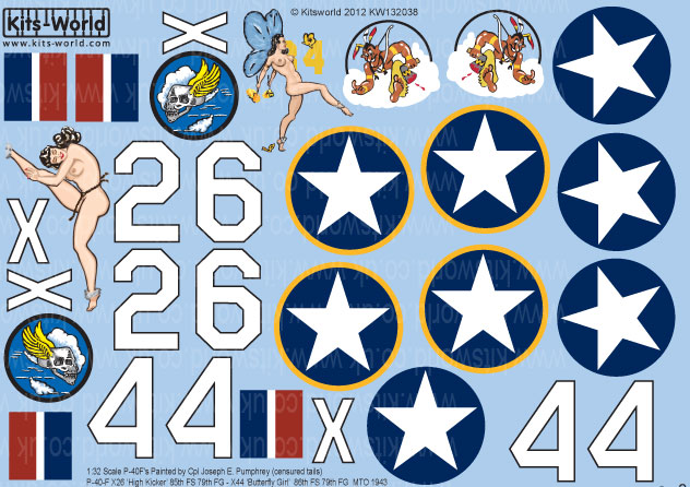 ���åĥ��� KW132038 1/32 ����ꥫΦ�� ��������P-40 �������ۡ����ѥǥ����� ��79��Ʈ�� ��85��Ʈ������/��79��Ʈ�� ��86��Ʈ������