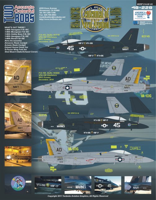 ȥܥ֥ 48-228 1/48 F/A-18Cۡͥå F/A-18E ѡۡͥå VFA-106 ꥫ100ǯǰ