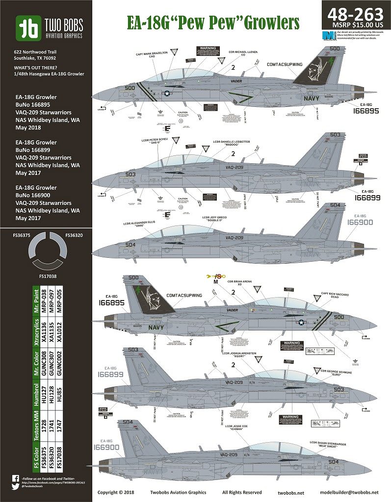 ȥܥ֥ 48-263 1/48 EA-18G Pew Pew Growlers