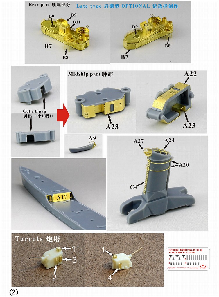 若者の大愛商品 ファイブスターモデル シムス級駆逐艦用 1/700 FS700061 アメリカ