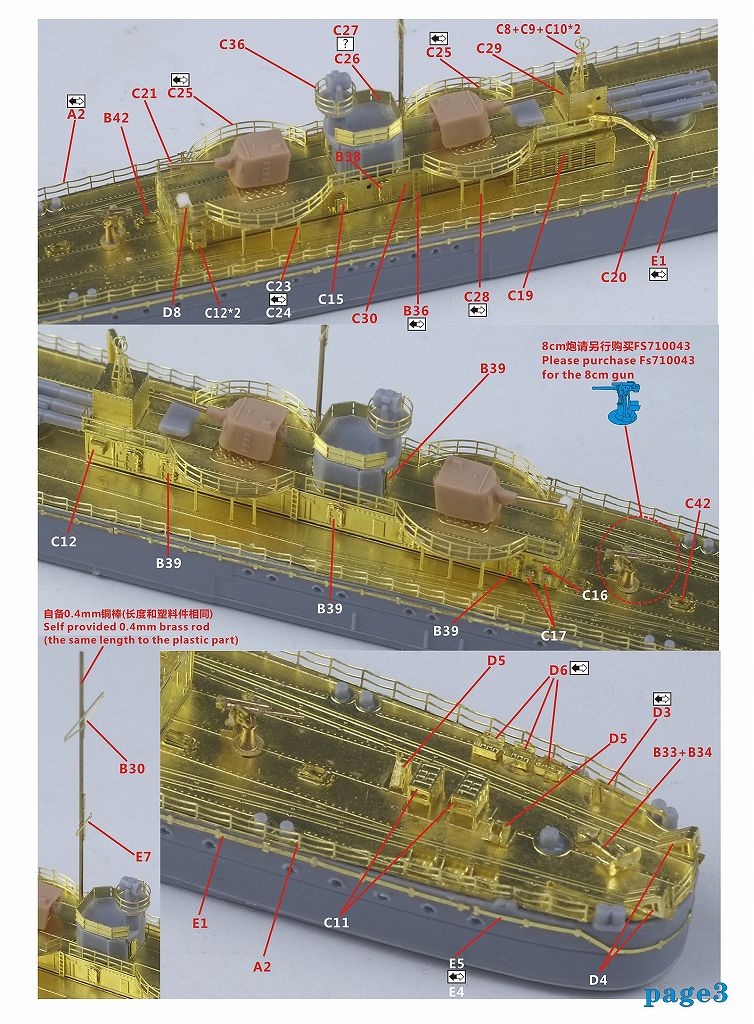 FS710316 WWII 日本海軍 軽巡洋艦 龍田 アップグレードセット