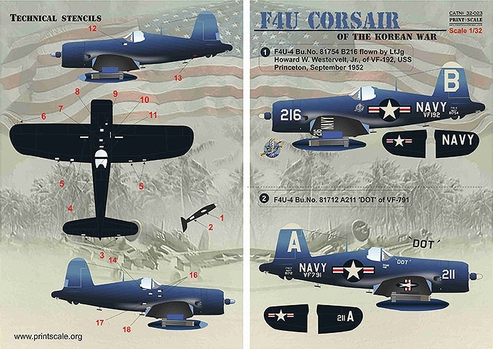 ץȥ 
32-023 1/32 F4U 륻 ץ꡼ȥå