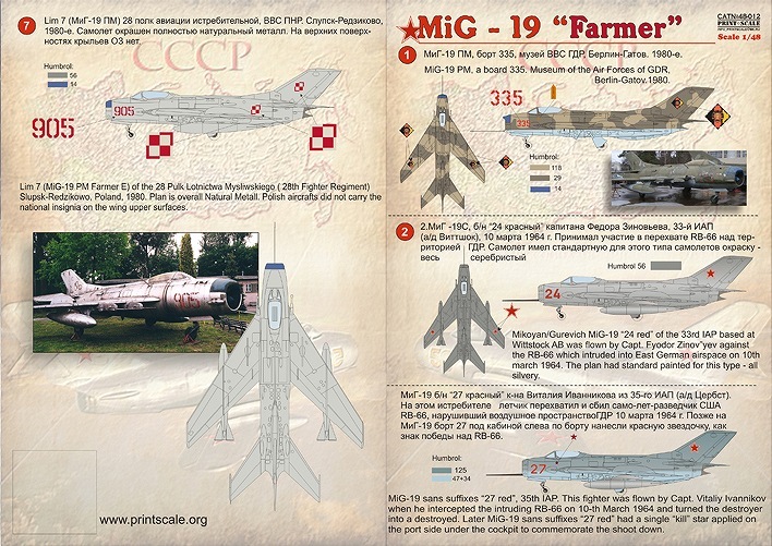 �ץ��ȥ������� 48-012 1/48 Mig-19 �ե����ޡ�