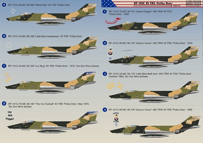 プリントスケール 72-042 1/72 RF-101C ブードゥー | PRINT SCALE