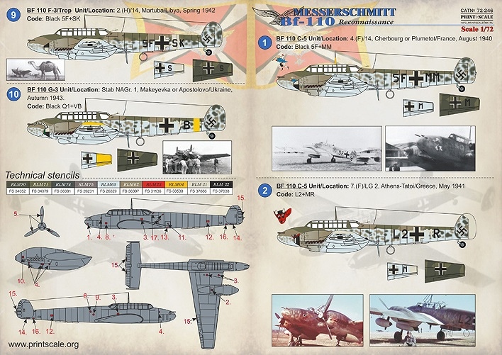 ץȥ 72-246 1/72 åߥå Bf110 廡