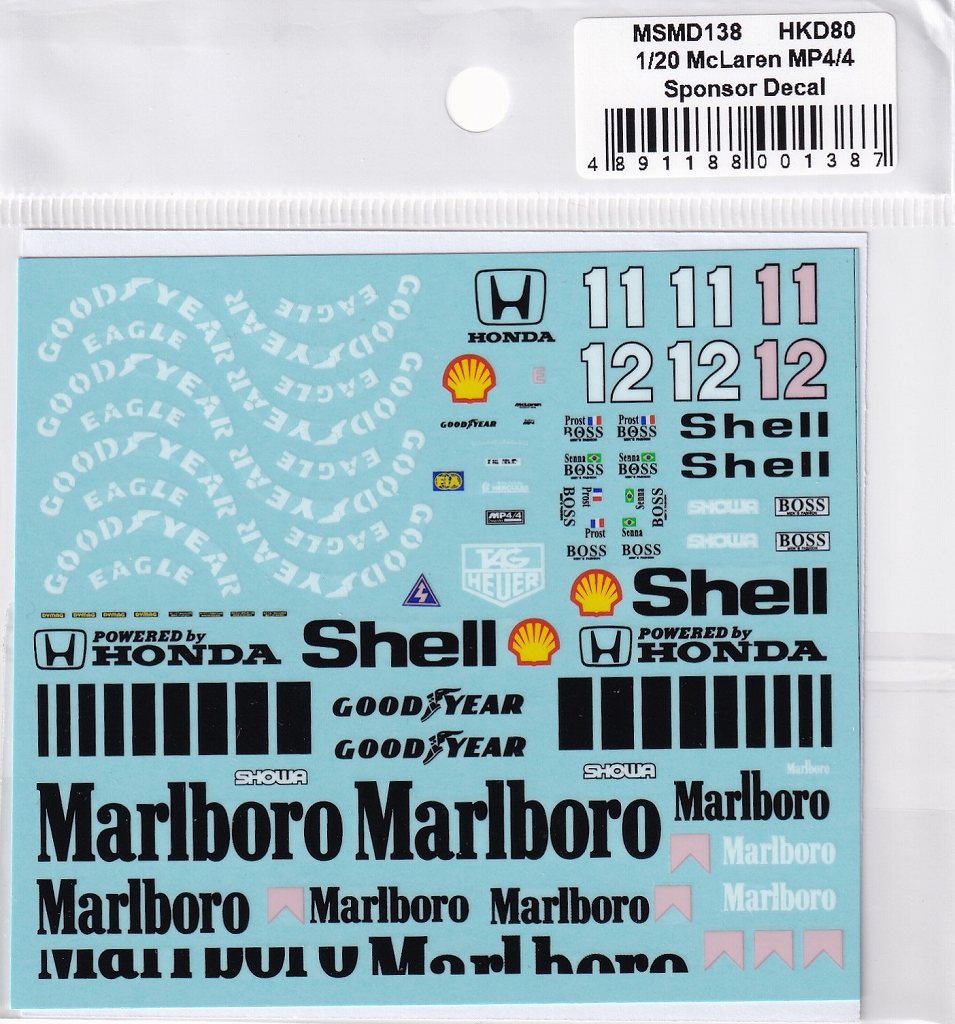 MSMクリエイション MSMD138 1/20 マクラーレン MP4/4 フル