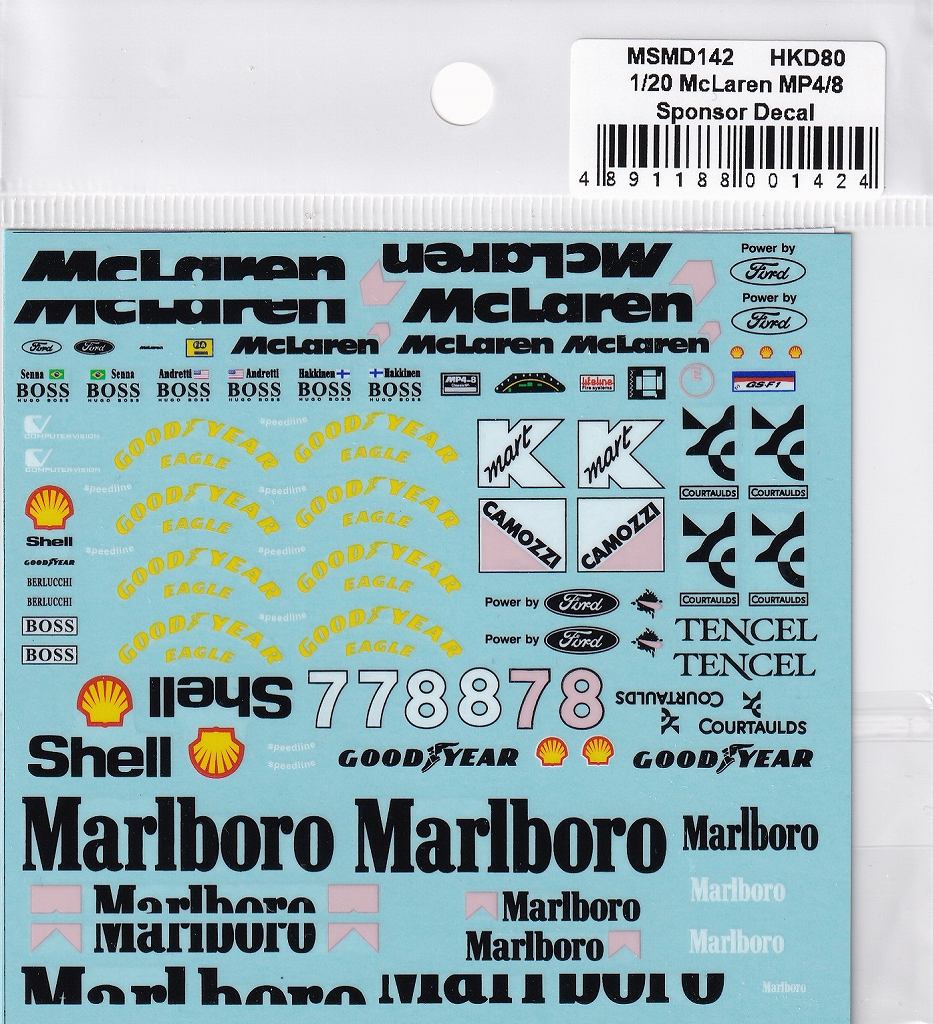 MSMクリエイション MSMD142 1/20 マクラーレン MP4/8 フルデカール