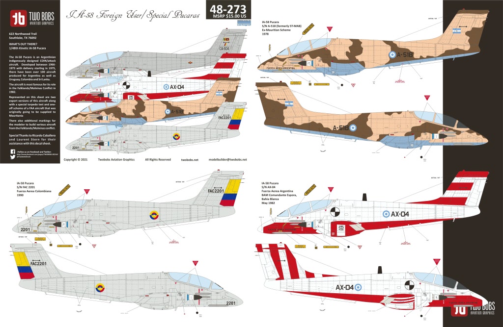 boobhoop 58″″″”” トゥーボブス 48-273 1/48 IA-58 海外のスペシャル プカラ | TWO BOBS,1/48 | ホビーショップ パンツァーレーア