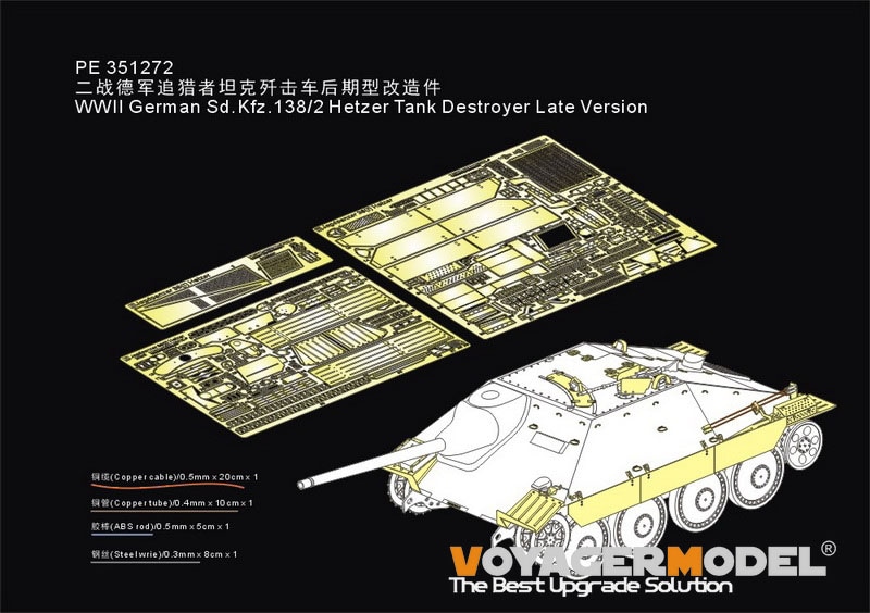 WWII German Sd.Kfz.138/2 Hetzer Tank Destroyer Late VersionTAKOM