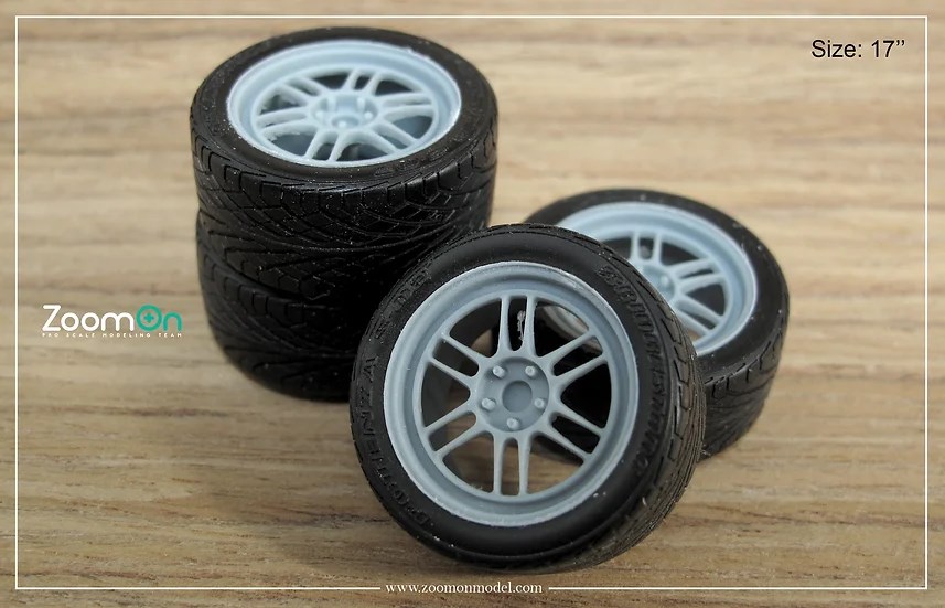 ZoomOn ZR057 1/24 17インチ エンケイ RPF1 ホイールセット | ZoomOn
