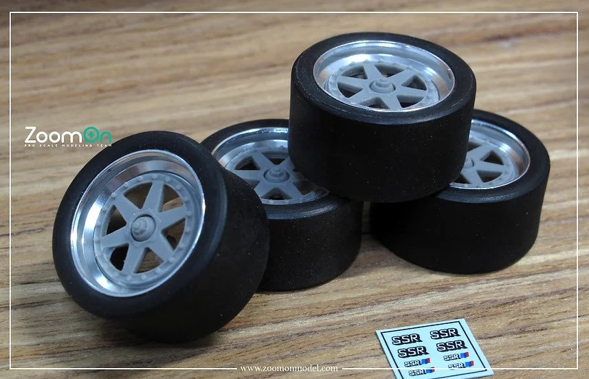 M SSRホイール ZoomOn ZR064 1/24 17インチ SSR ホイール・ミラー セット (タミヤR32