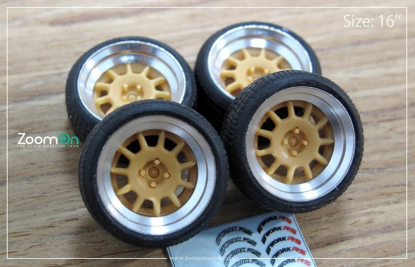 ZoomOn ZR072 1/24 16インチ ワーク エモーション RS11 ホイールセット