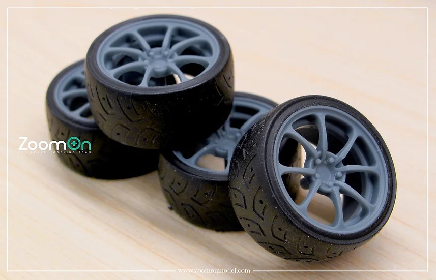 ZoomOn ZR080 1/24 19インチ レイズ NE24 ホイールセット (リア