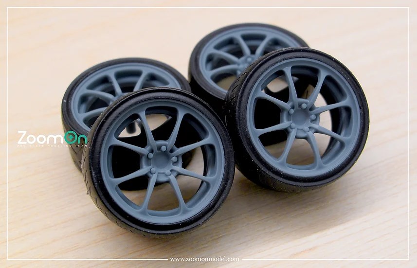 ZoomOn ZR080 1/24 19インチ レイズ NE24 ホイールセット (リア