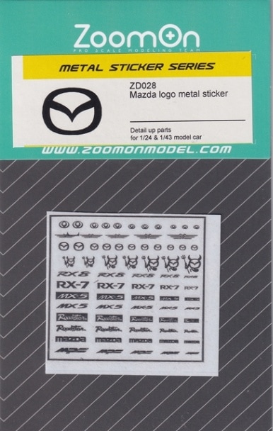 ZoomOn ZD028 1/24 - 1/43 マツダメタルステッカー | ZoomOn,ZD