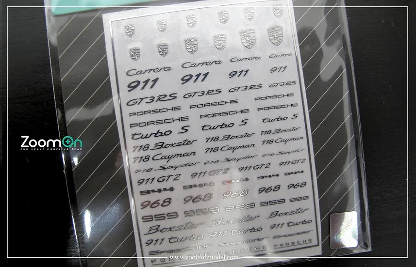 ZoomOn ZD032 1/24 - 1/43 ポルシェ ロゴ メタルステッカー | ZoomOn