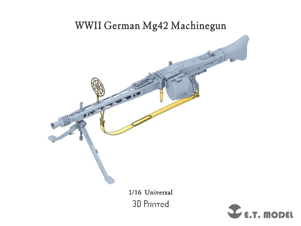 E.T.モデル P16-003 1/16 WWII ドイツ MG42機関銃(3Dプリント) | E.T.