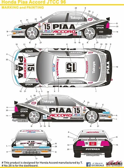 SK�ǥ����� SK24020 1/24 �ۥ�� Piaa �������� JTCC 1996