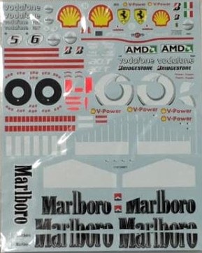 フジミ　1/20 フェラーリ　248F1 Ferrari タバコデカール付 MSMクリエイション MSMD135 1/20 フェラーリ248F1 デカール（バー