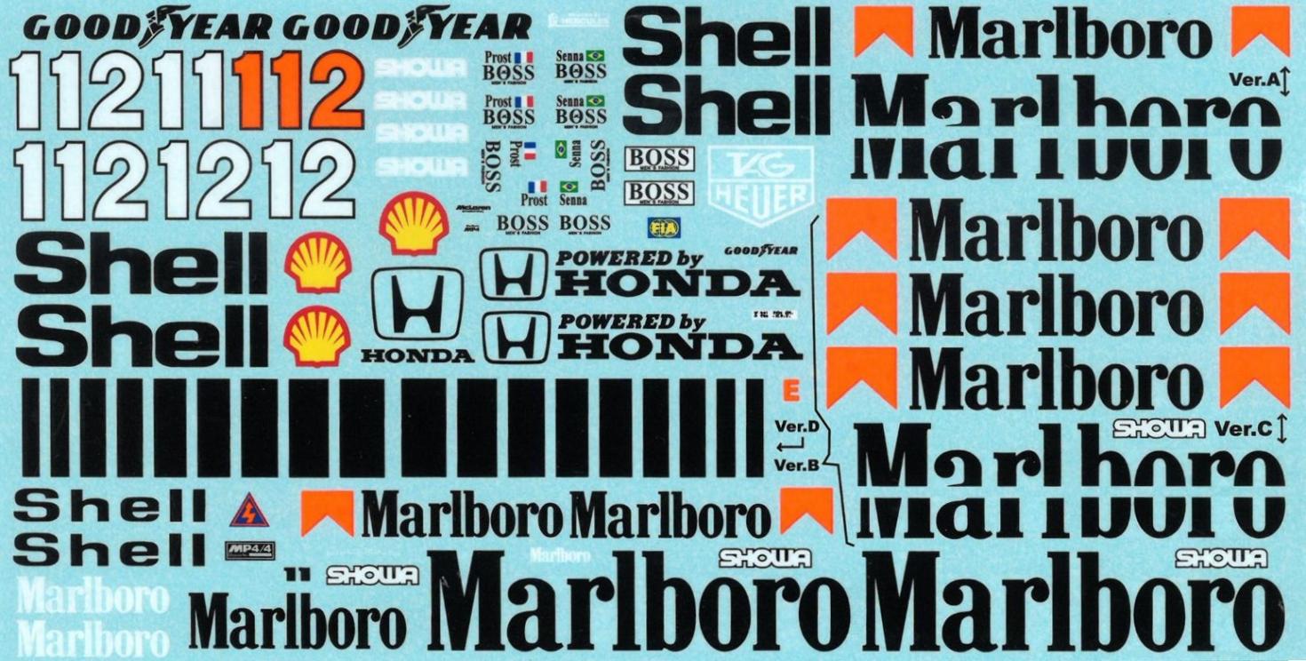 MSMクリエイション MSMD180 1/12 マクラーレンMP4/4 スポンサー