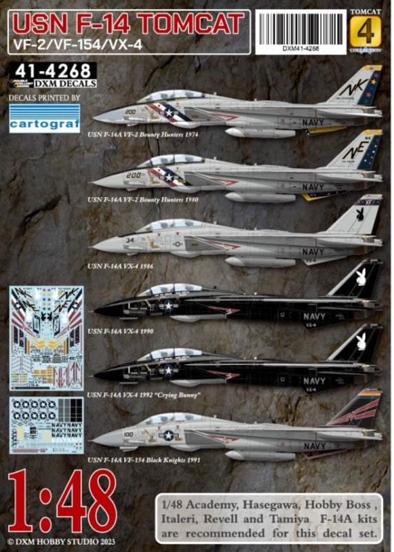 DXM 41-4268 1/48 ꥫ F-14A VF-2/VX-4/VF-154 ȥ७åȥ쥯 #4