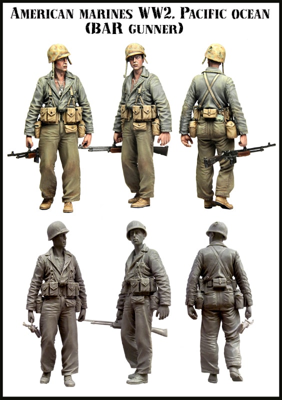 アメリカ海兵隊 兵士 太平洋戦線 エボリューション[BigSet-2 ]1/35 WWIIアメリカ海兵隊 太平洋
