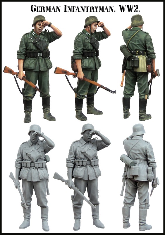 エボリューション EM-35142 1/35 WWII ドイツの歩兵 夏(1体