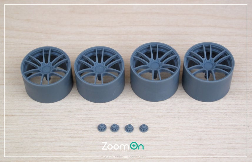 入手困難TOMYTEC AERO R/C タイヤ&ホイールセットA ゴールド ZoomOn ZR110-18 1/24 18インチ 18'' エンケイ RA039 ホイール