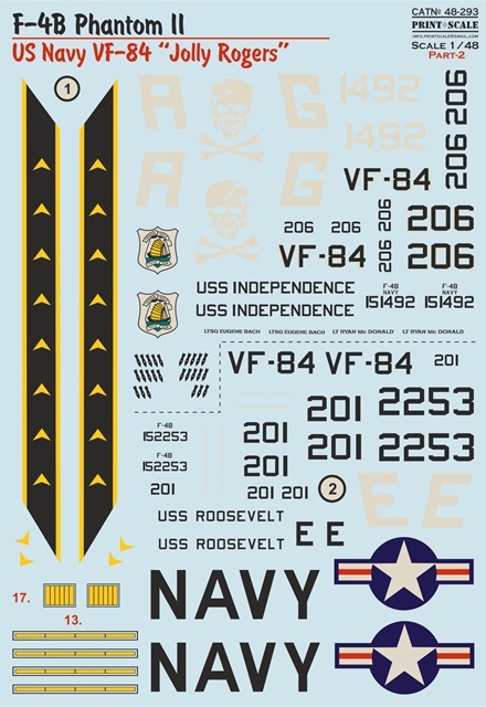 �ץ��ȥ������� 1/48 48-293 F-4B �ե���ȥ�II. ����ꥫ���� VF-84 " ����꡼�������㡼�� " �ѡ���2