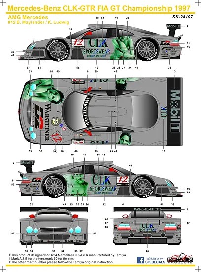 オートアート 1/12 メルセデスベンツ CLK GTR FIA GT 1997 AUTOART-1/12 SCALE MERCEDES-BENZ CLK GTR-FIA GT 1997 GT1