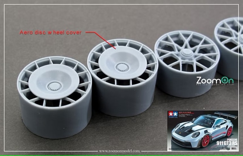 ZoomOn ZR135 1/24 ポルシェ 992 GT3 RS ホイールリムセット フロント