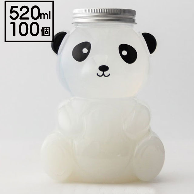 ドリンクボトル 5２0ml パンダボトル フタ付き 100個
