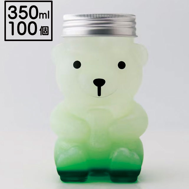 ドリンクボトル 350ml くまボトル フタ付き 100個