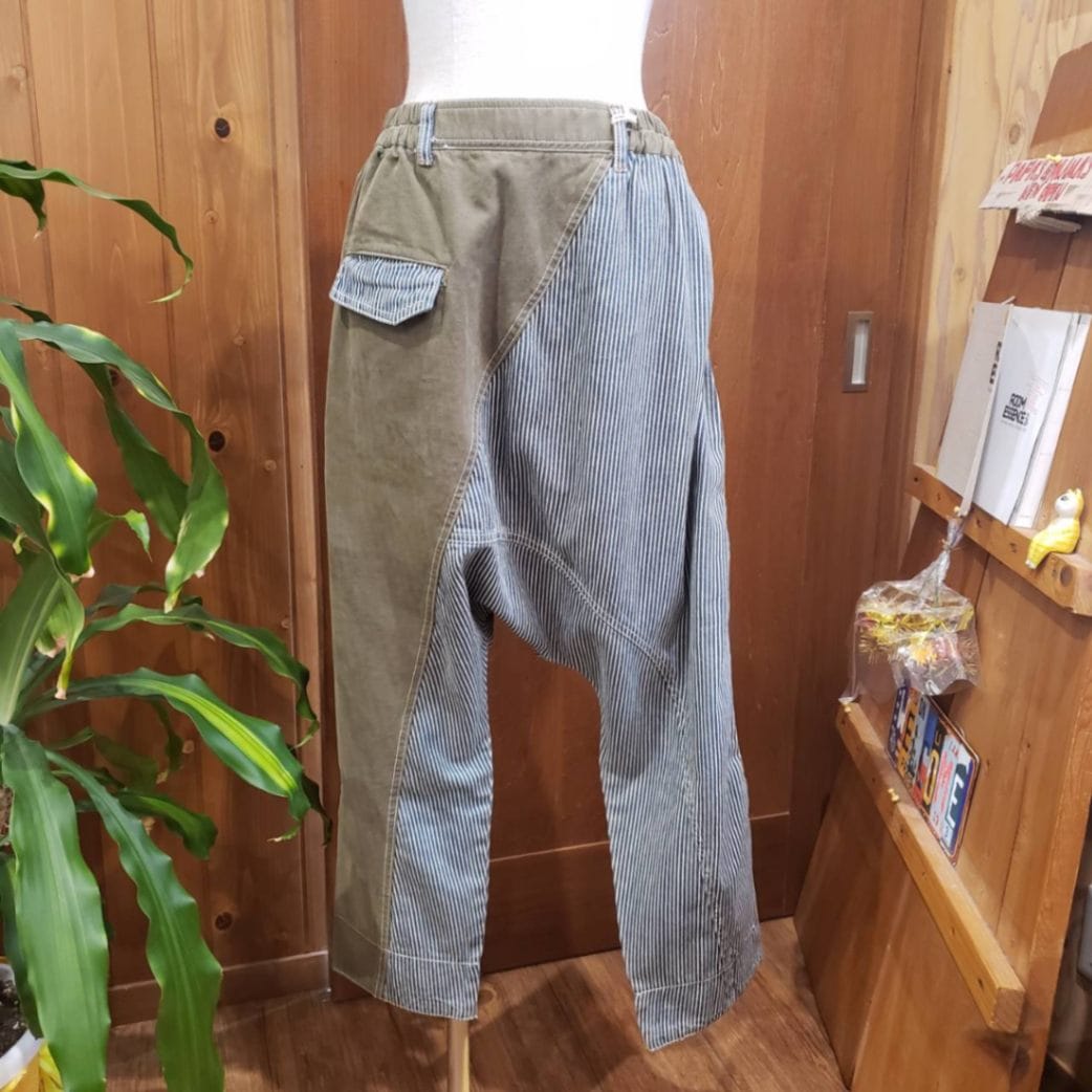 8.5ozデニムワイドパンツ【ゴムウエスト】（WOMENボトムス