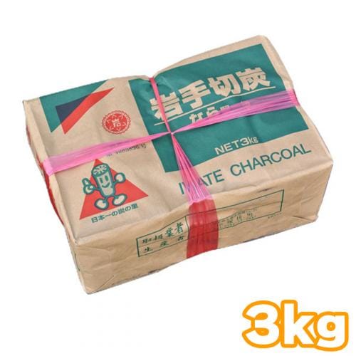 岩手切炭 なら 一級品 3キロ 袋【バーベキュー(BBQ)】【3kg】【消臭】【国産切炭】