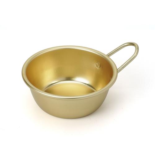 前川金属 マッコリコップ 手付 13cm ゴールド 570cc キャンプ アウトドア 登山 シェラカップ マッコリカップ