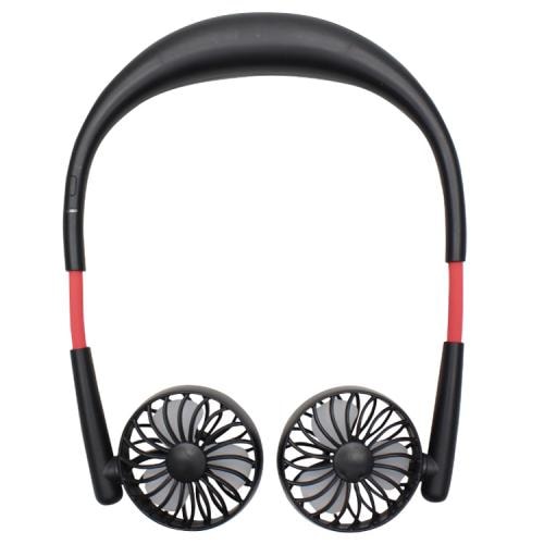 首かけ扇風機 Neck Twin Fan(ネックツインファン) ブラック USB充電式 スポーツ アウトドア ゴルフ 持ち運び 熱中症対策