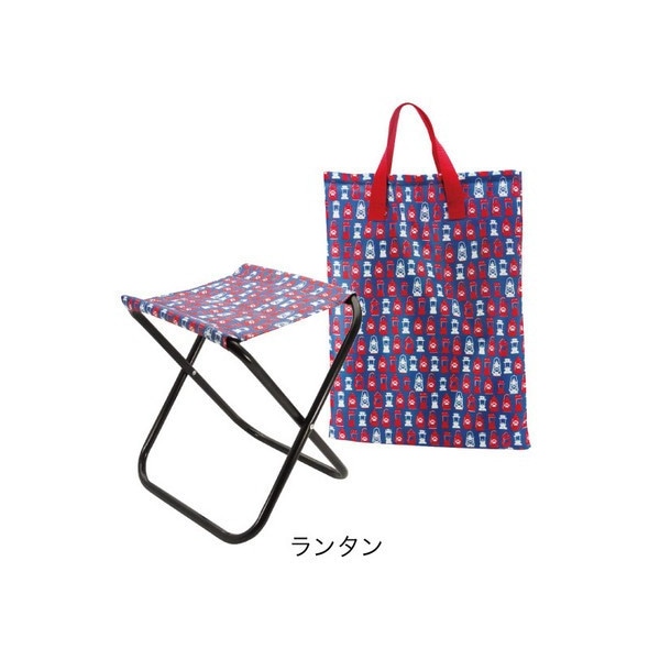 LAUGH-ING フォールディング スツール 柄:ランタン　持ち運びバッグ付 【SMART LEISURE】