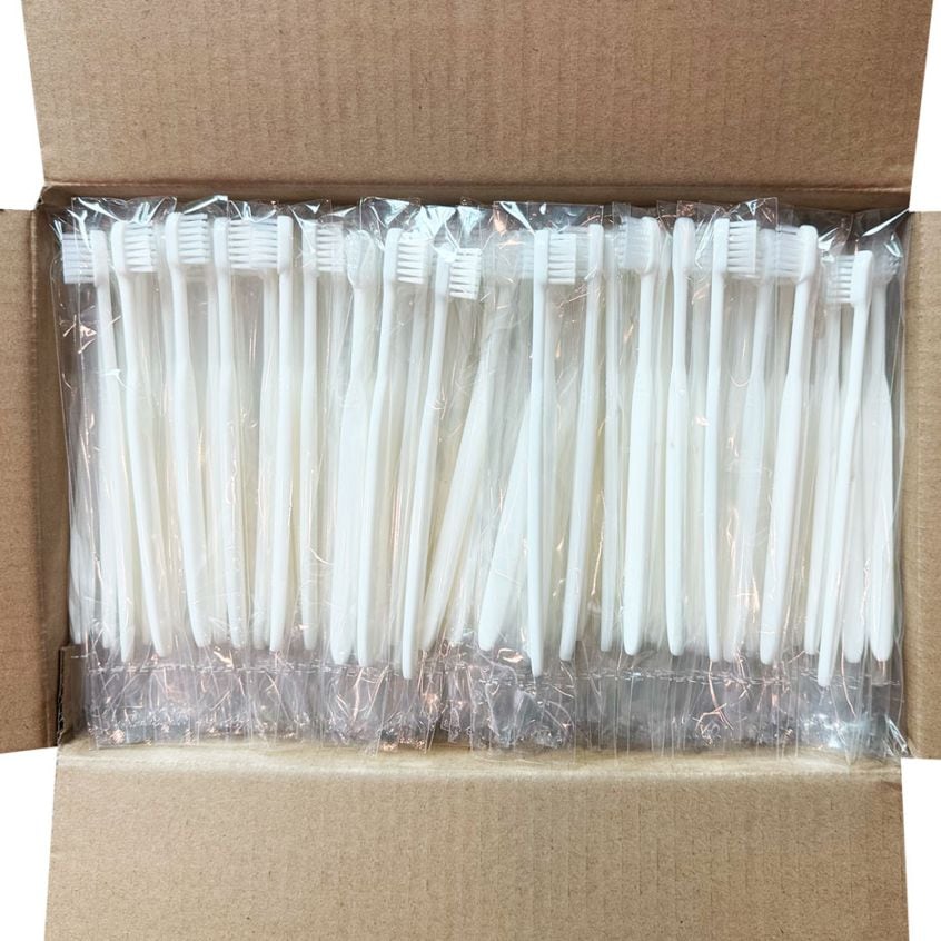 ハブラシ 個包装 歯磨き粉なし【2400セット入】 | 新商品