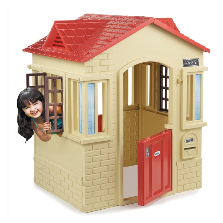 商談中☆ キッズ プレイ ハウス リトルタイクス STEP2 リトルタイクス ケープコテージ プレイハウス タン 大型遊具