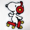 送料無料/ ワッペン スヌーピー ローラースケート L 全身 刺繍 キャラクター ディズニー ワッペン アップリケ SNOOPY|その他|ブランド