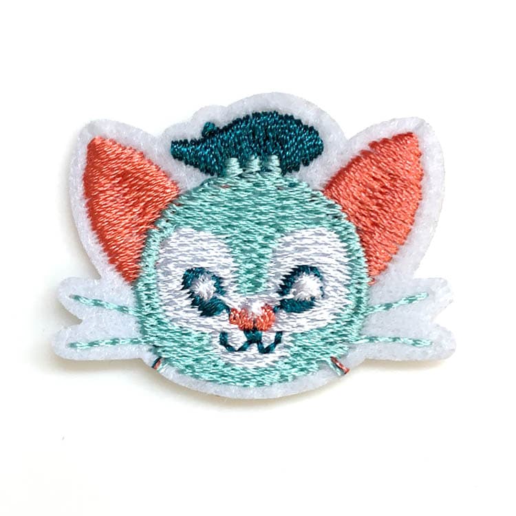 送料無料/ ワッペン ジェラトーニ S 刺繍 アイロン キャラクター 猫