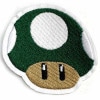 送料無料/ ワッペン マリオブラザーズ キノコ グリーン 刺繍 アイロン キャラクター MARIO ワッペン アップリケ|その他|ブランド